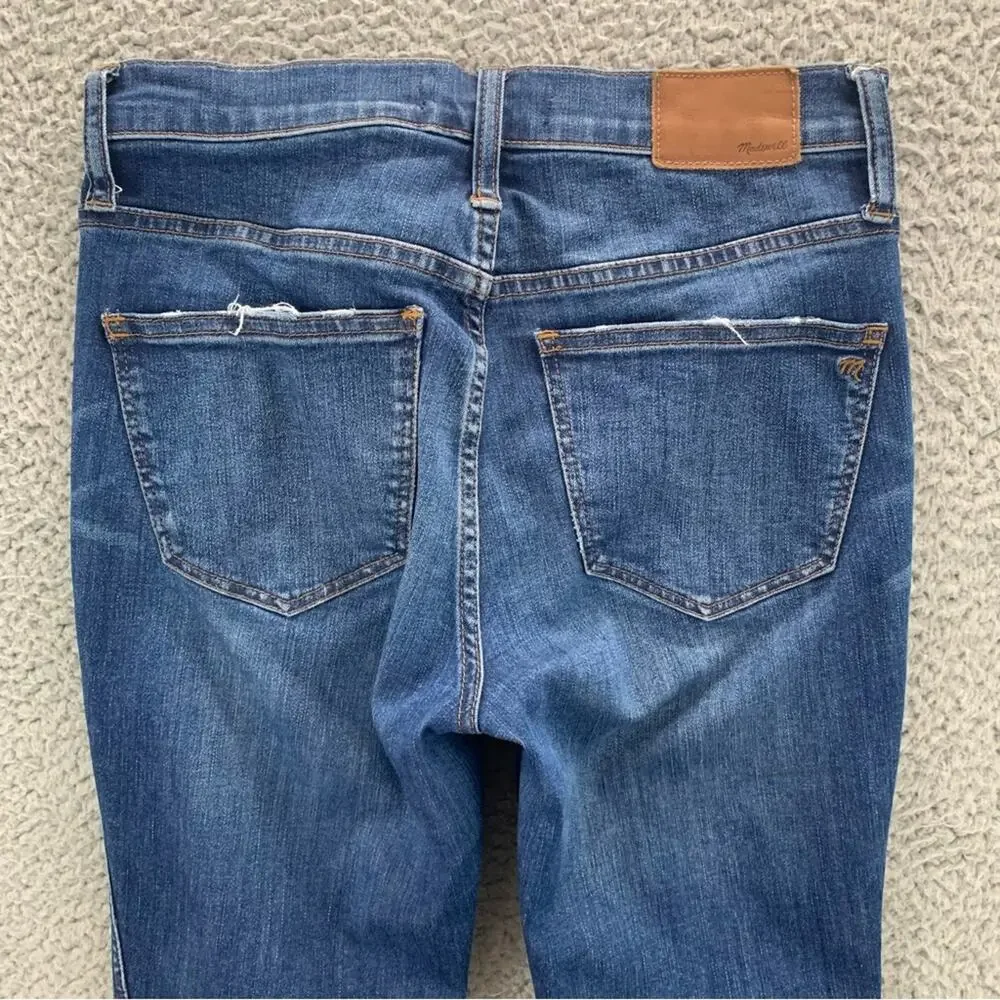 Madewell 10" High-Rise Skinny Button-Front Drop-Hem Women's Jeans  -  Size:  26 - Picture 4 of 16